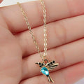 Hummingbird Necklace made of Enamel & Zirconia