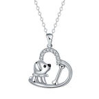 Heart Pendant 'Loyal Companion' Silver Necklace