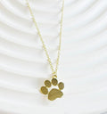 Gold-Plated Paw Necklace for Dog Lovers
