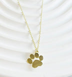 Gold-Plated Paw Necklace for Dog Lovers
