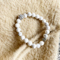 Handcrafted Paw Natural Stone Bracelet with Heart Charm
