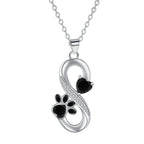 Infinite Love Heart & Paw Necklace