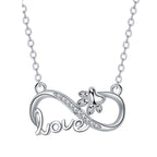 Forever Connected - Paw Infinity Necklace Silver