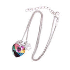 Rainbow Heart Memorial Necklace