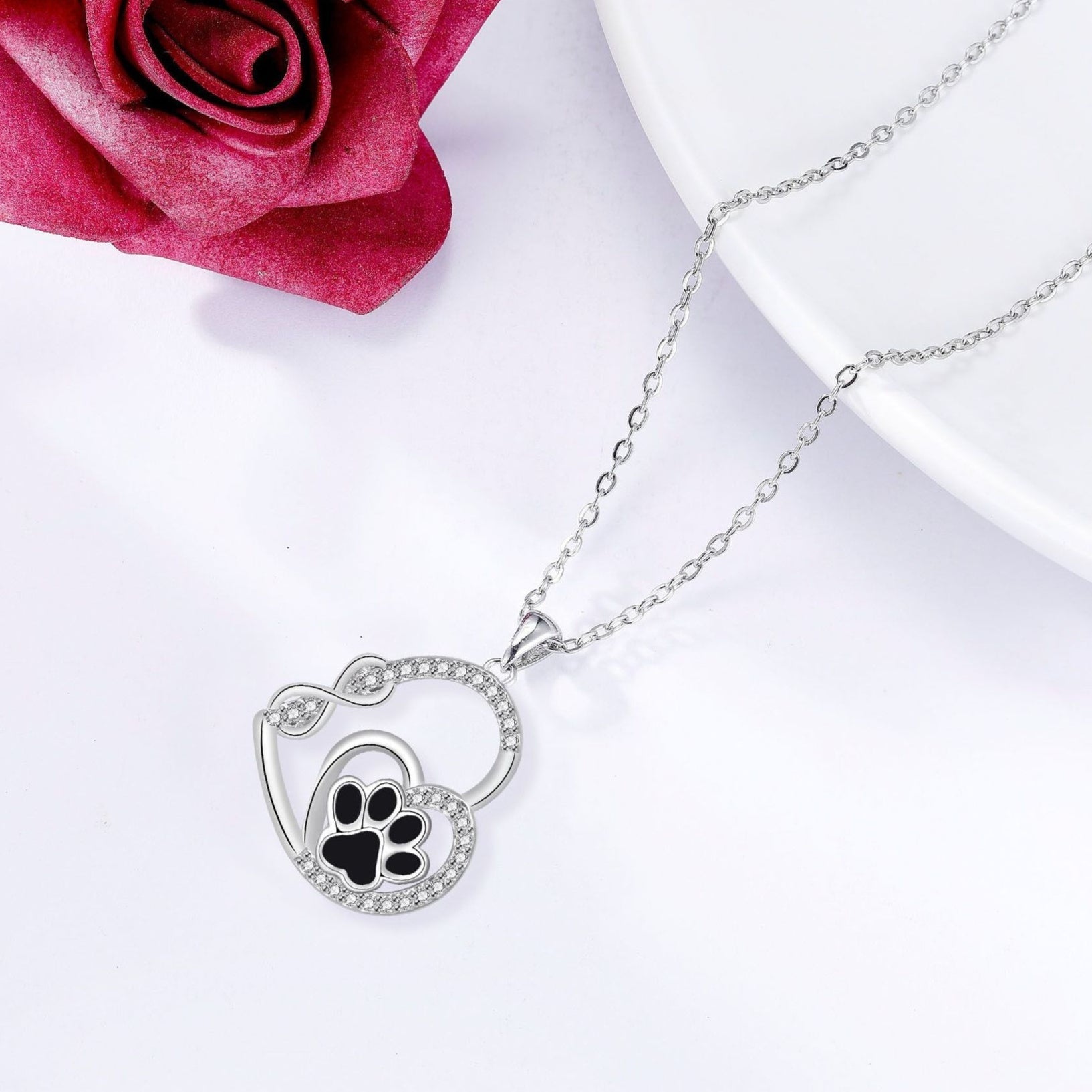 Infinite Love Paw Necklace - Forever Connected