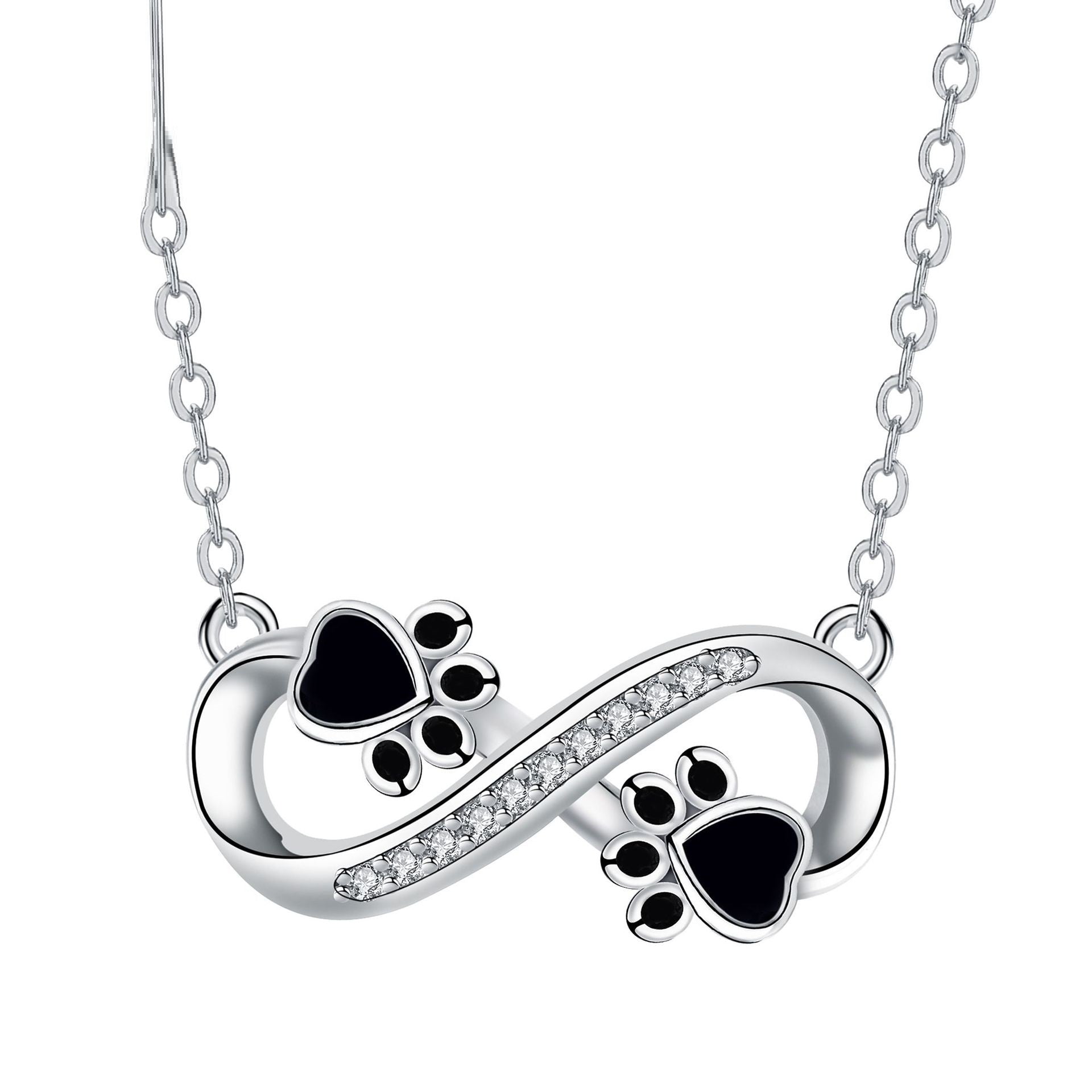 Infinite Love Paw Chain with Zirconia