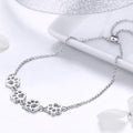 Sterling Silver Dog Paw Print Bracelet – Adjustable Bracelet