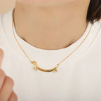 Golden Dachshund Necklace for Women