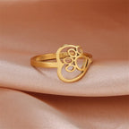 Heart Paw Ring Made of Stainless Steel for Animal Lovers