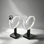 Adjustable Paw Ring Made of Sterling Silver – Hand-in-Paw Design