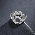 Delicate Paw Ring – Open Stainless Steel Ring with Animal Motif