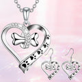 Jewelry Set with Dog Paw, Heart & Bone – 2-Piece Set