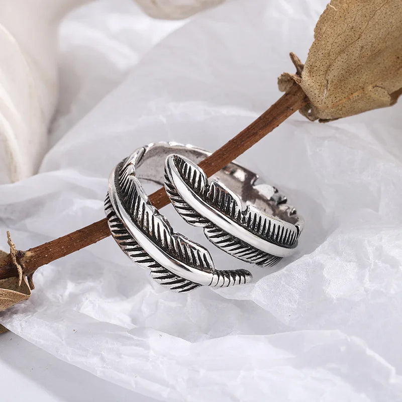 Feather of an Angel – Adjustable Memory Ring