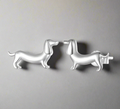 Dachshund Earrings Made of Silver