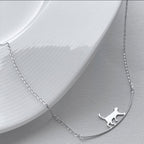 Climbing Cat – Silver Necklace
