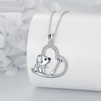 Heart Pendant 'Loyal Companion' Silver Necklace