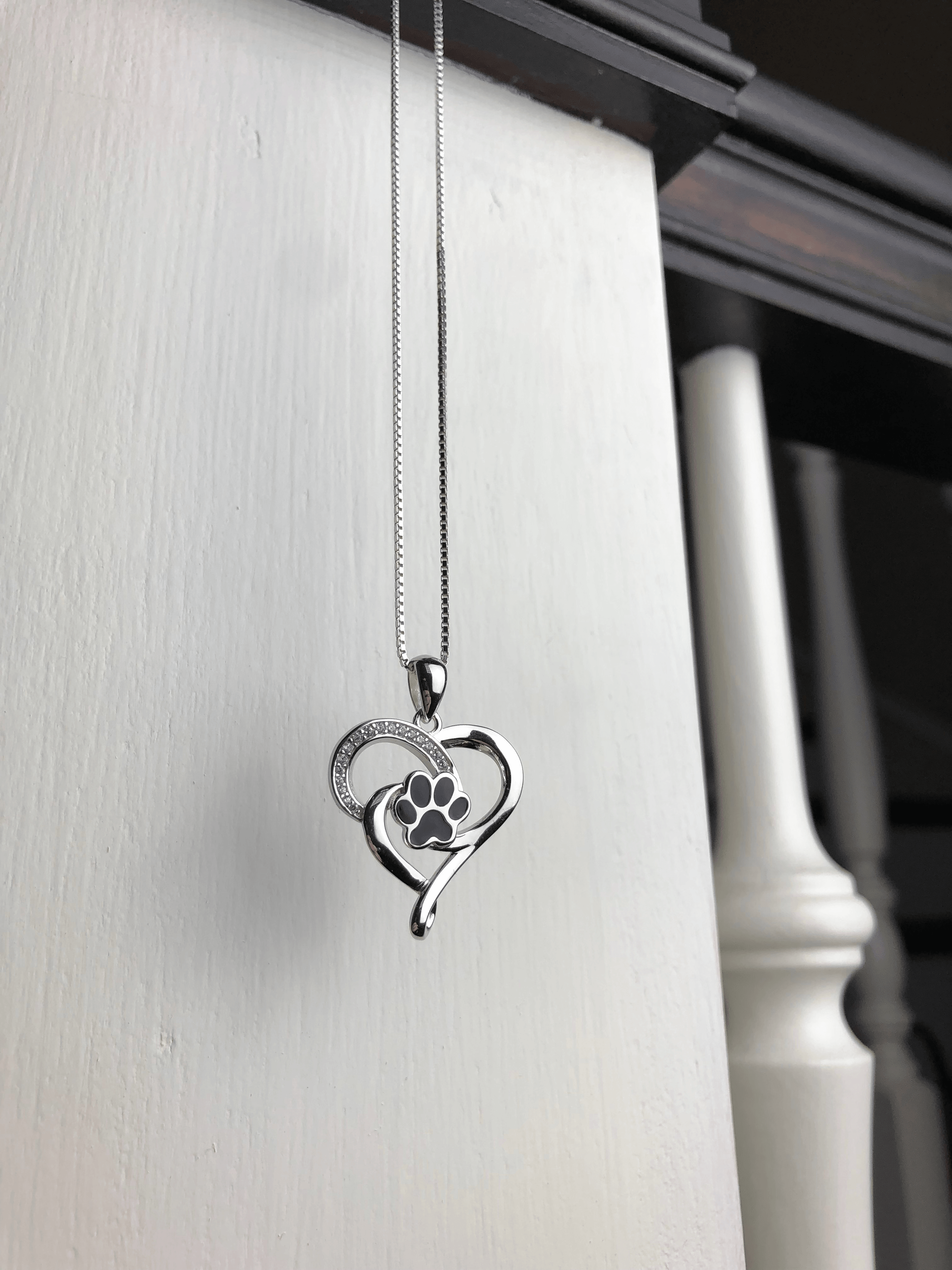 Infinity Heart Paw Necklace Stainless Steel for Women