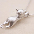 Sterling Silver – Playful Cat Necklace